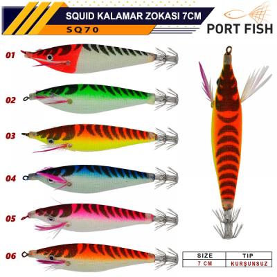 Portfish Squid Kalamar Zokası 7 cm