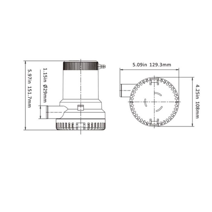 Seaflo Sintine Pompası 2000 GPH 12V